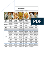 Jain Heritage School Weekly Menu