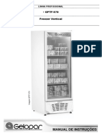 Manual de Instruções: - GPTF-570 Freezer Vertical