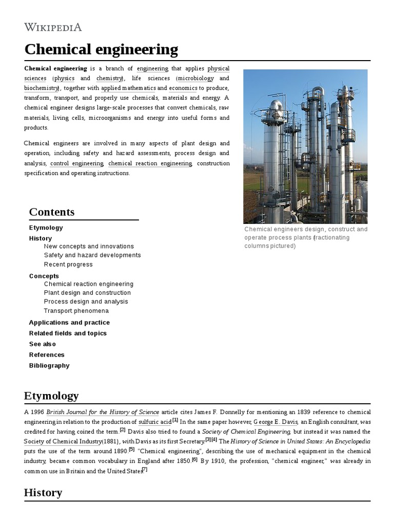 Chemical Engineering Chemical Engineering Science And Technology