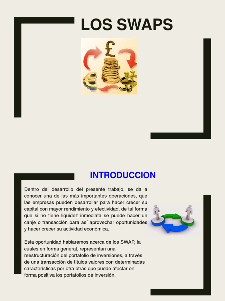 Presentación Swaps PDF Swap (Finanzas) Bolsa