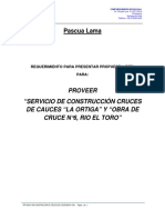 RFP-NEVA-1394 Construcción de Cruces de Cauces