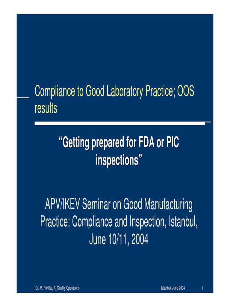 Compliance To GLP FINAL PDF | PDF | Pharmaceutical | Science