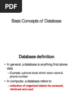 Basic Concepts of Database