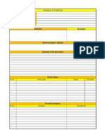 Minutes of Meeting Excel