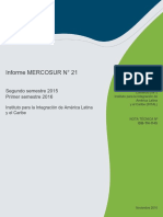 Informe MERCOSUR No 21 2015 2016 Segundo Semestre 2015 Primer Semestre 2016 PDF
