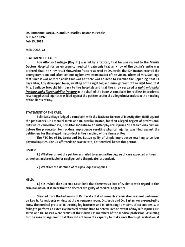 Dr jarcia and bastan v people g r no 187926 feb 15 2012 digest