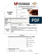 Modelo de Examen Final-Ingles 3