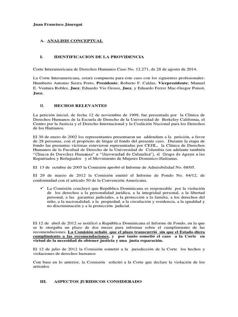 Violaciones de Derechos en RD: Caso 12.271 | PDF | República Dominicana ...
