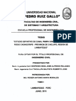 Estudio Definitivo de Canal Pampa Grande - Sector de Riego Chongoyape - Provincia de Chiclayo, Región de Lambayeque