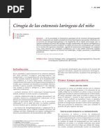Cirugía de Las Estenosis Laríngeas Del Niño