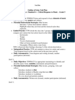 Outline of 8-Day Unit Plan: Tom Noren #9 Toni/Ellen