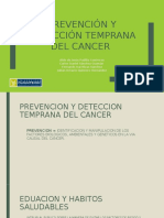 Prevención Y Detección Temprana Del Cancer