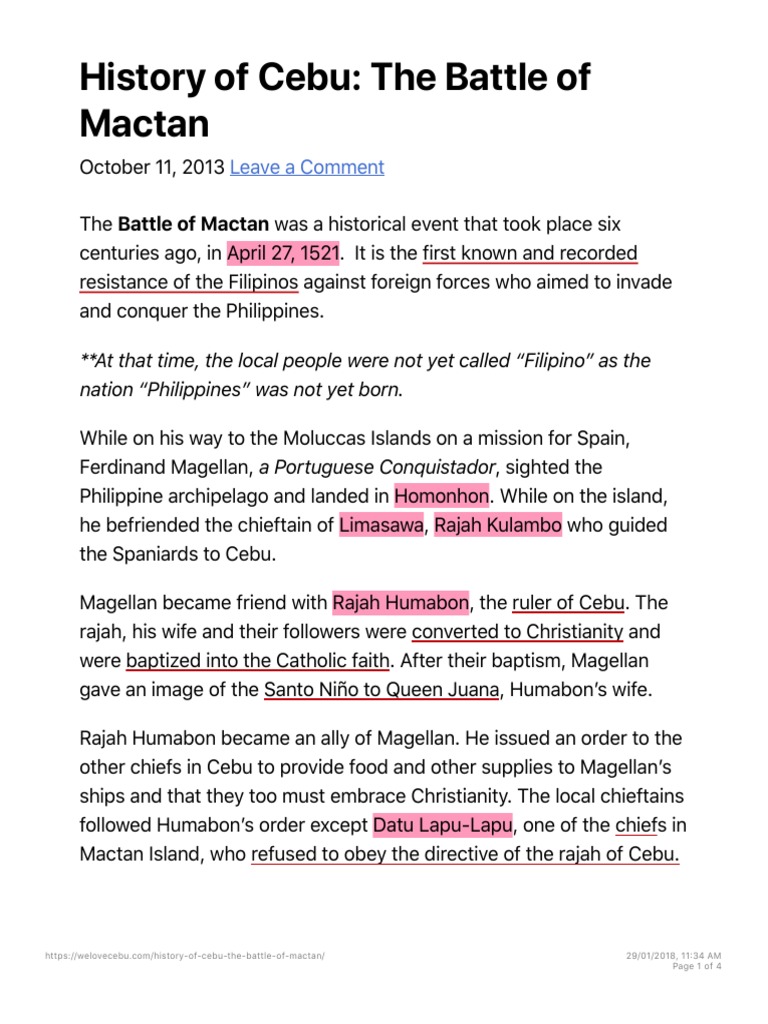The Battle of Mactan Philippines Spanish Empire