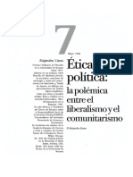 Ética y Política Polémica Entre Liberalismo y Comunitarismo