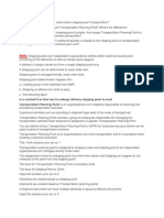 Aewfquestion:: in A Nutshell If An Item Has To Undergo Delivery Shipping Point Is Must Transportation Planning Point