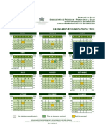 Calendario Epidemiológico 2018.