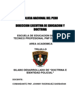 Silabo de Doctrina e Identidad Policial 2018