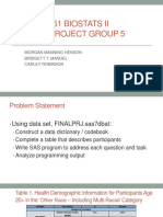 Final Sas Project - Power Point - Group 5