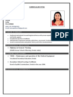Curriculum Vitae: Veena Nirichan Praveena Nivas PO-C Poyil Kannur Kerala India Pin: 670502