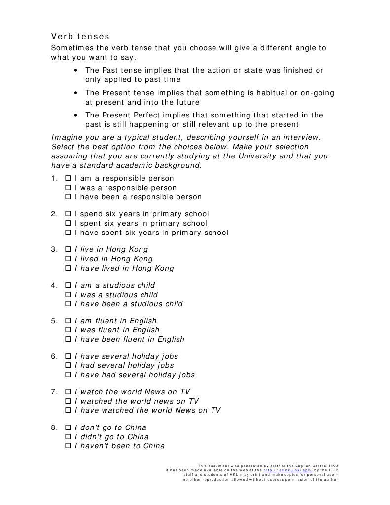 Verb tenses | Grammatical Tense | Perfect (Grammar)