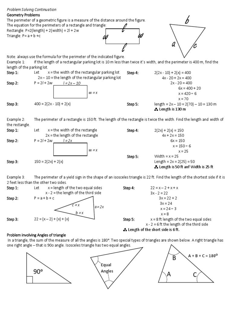 word problems 3.docx | Rectangle | Triangle