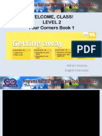 Welcome, Class! Level 2 Four Corners Book 1: Adrian Inzunza English Instructor