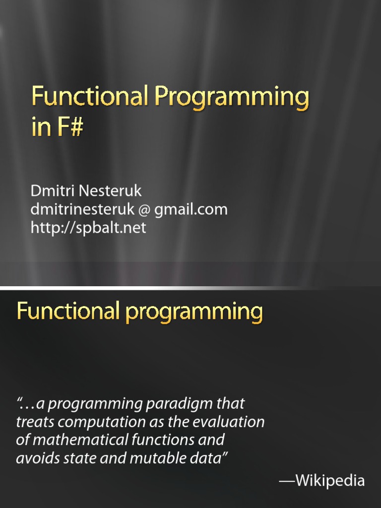 Introduction To F# | PDF