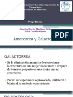 Amenorrea, galactorrea y sus causas