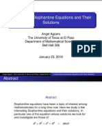 A Few Neat Diophantine Equations and Their Solutions Presentation