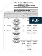 Schedule Faculty Recruitment