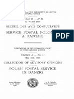 01 Service Postal Polonais a Danzig Avis Consultatif