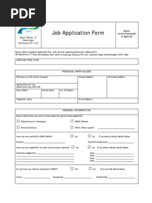 Job Application Form