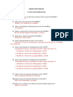 Redes industriais: lista de exercícios sobre ModBus, HART e PROFIBUS