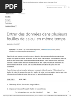 Entrer Des Données Dans Plusieurs Feuilles de Calcul en Même Temps - Excel