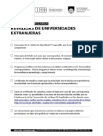 Requisitos e Información Sobre Reválidas de Universidades Extranjeras