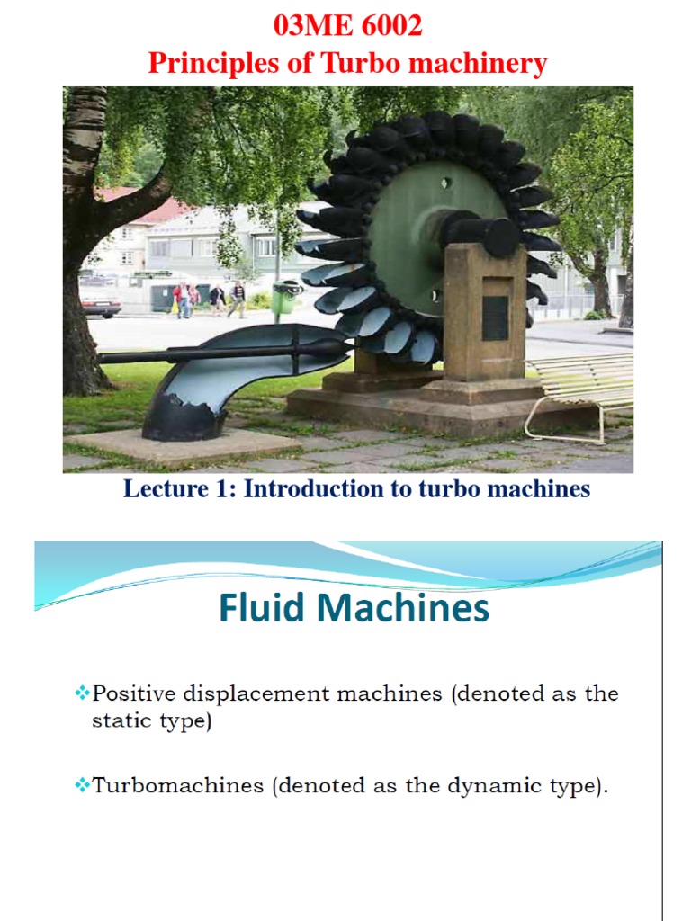 Lecture 1: Introduction To Turbo Machines | PDF | Technology & Engineering