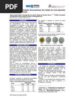 Estudo Das Propriedades Físico-químicas Dos Fluídos de Corte Aplicados
