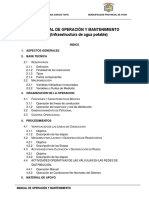 Manual de operación y mantenimiento de infraestructura de agua potable