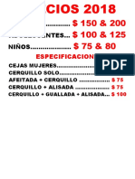 Precios 2018