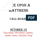 Once Upon a Mattress Cast Call Schedule