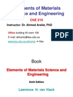Elements of Materials Science and Engineering: Instructor: Dr. Ahmed Arafat, PHD