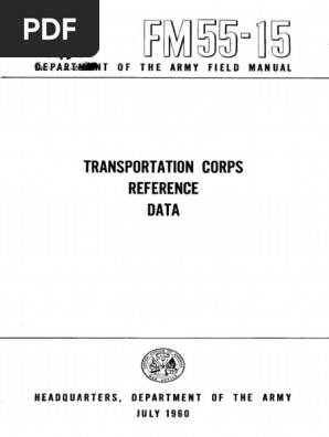 FM55-15 Transportation Corps Reference Data | PDF | Aeronautics