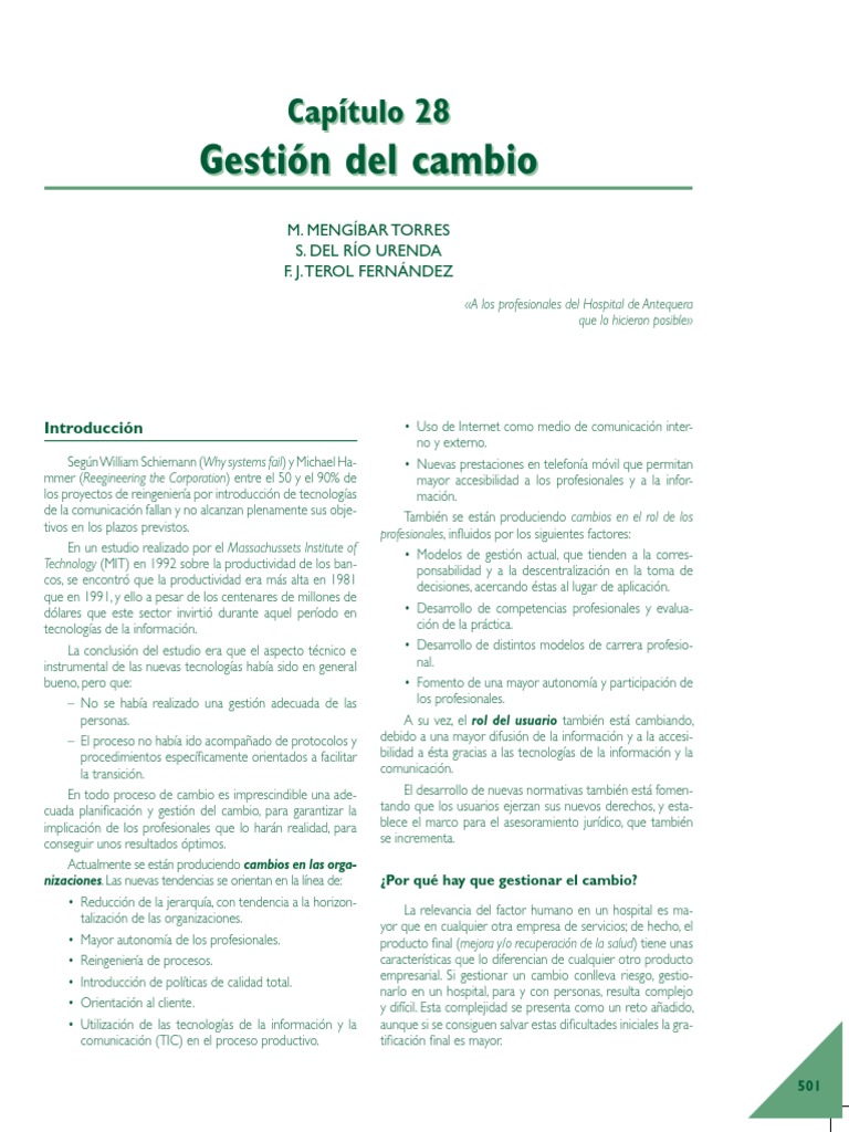 Estrategias Efectivas en Gestión del Cambio | PDF | Las emociones ...