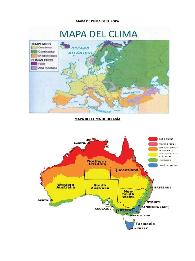 O mapa dos diferentes tipos de clima na Europa — idealista/news