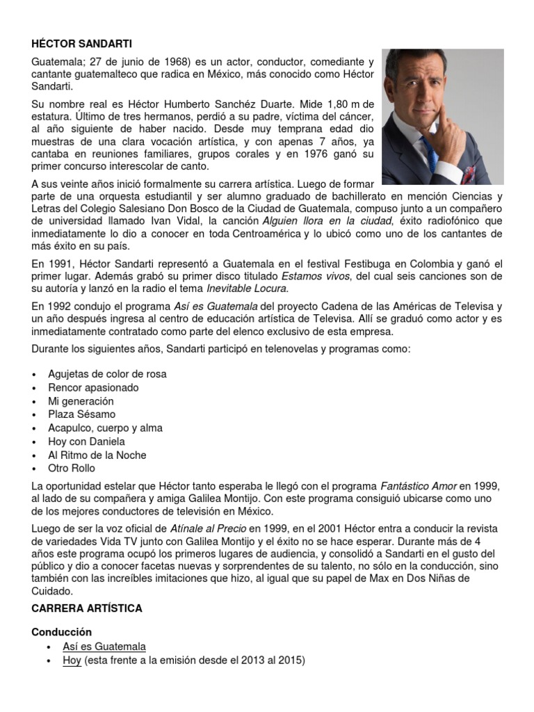 Biografias de Actores Guatemaltecos
