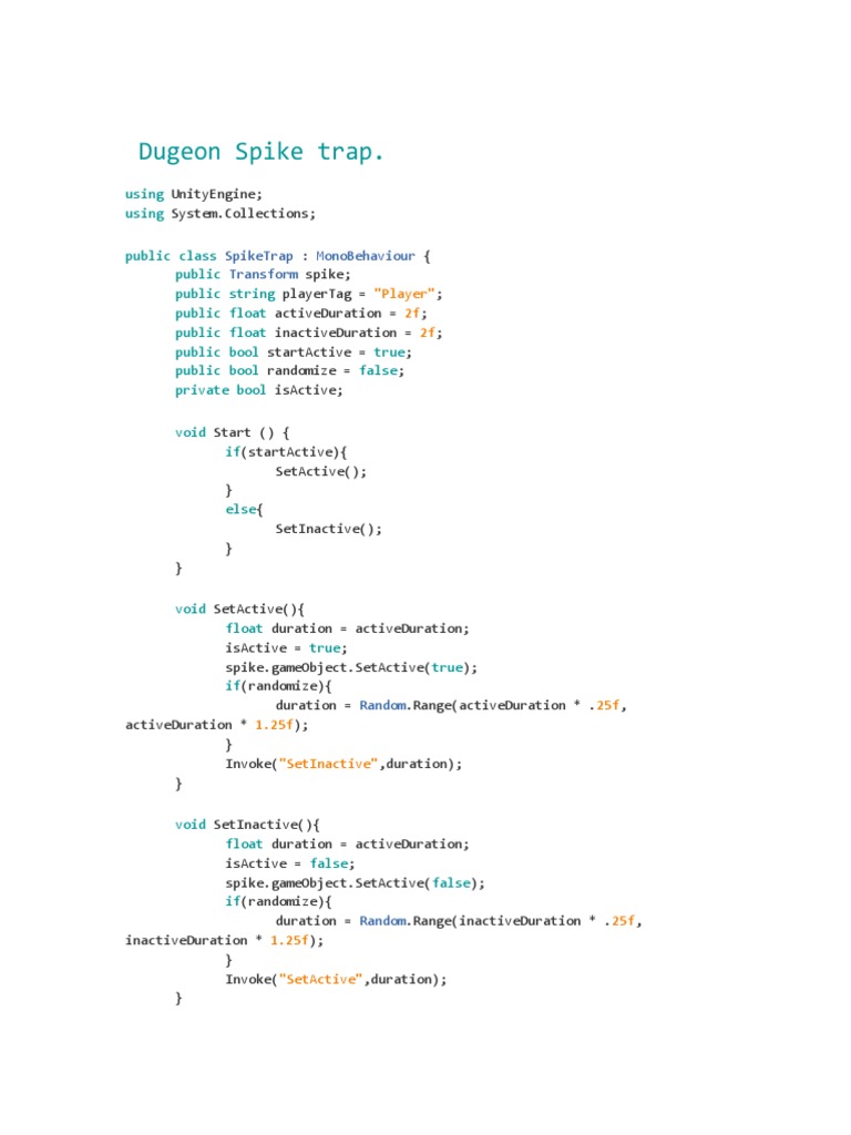 Spike Trap Script | PDF | Computer Programming | Areas Of Computer Science
