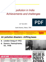 Air Pollution in India Achievements and Challenges: 22 Oct 2013 Sumit Sharma, Fellow, TERI