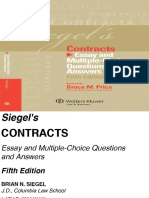 CON Siegel's Contracts - Essay and Multiple - Brian N. Siegel