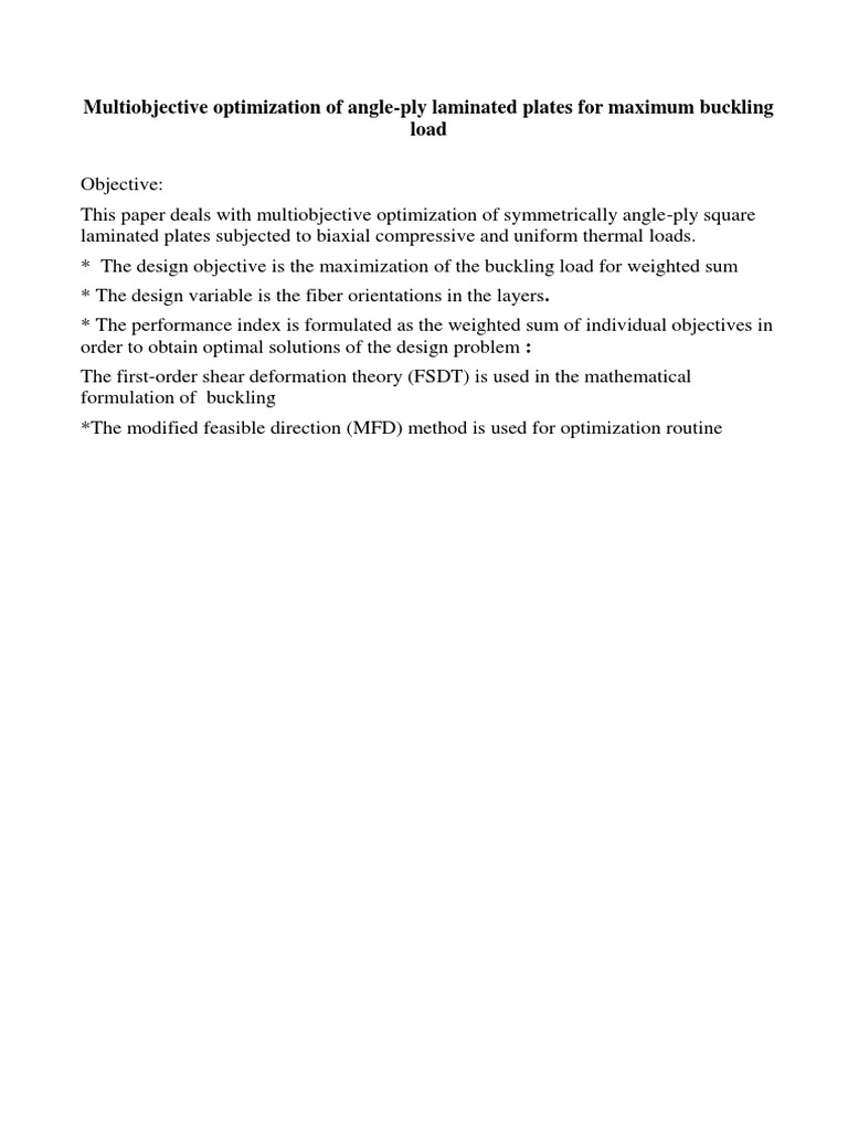 Multiobjective Optimization of Angle | PDF | Teaching Methods & Materials