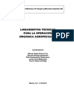 Lineamientos Técnicos para La Operación Orgánica Agropecuaria